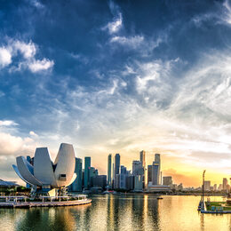 Обои с городой, сделано человекомом, сингапуром - скачать