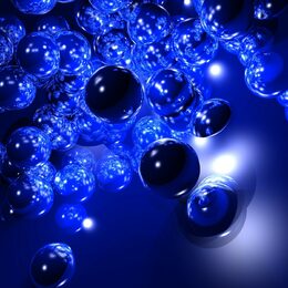 Обои с синим, пузыри, 3d, графикой, художественными, 3d артом, сферой - скачать